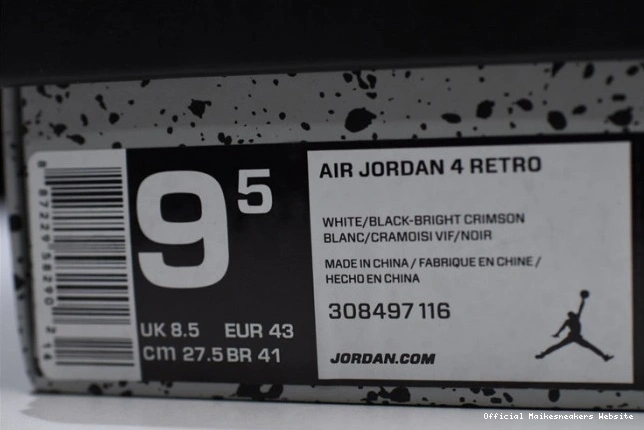 Official Maikesneakers Air 308497-116 4 Retro Jordan Lava Hot 0808